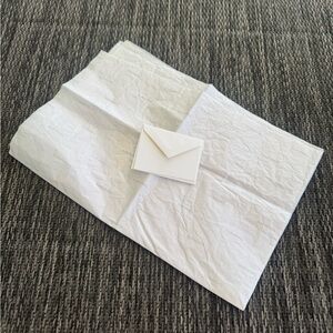 Tiffany & Co Tissue Paper & Card Envelope White Gift Wrap Tissue Packaging